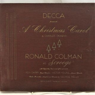 A Christmas Carol Charles Dickens 3 78rpm Decca Records Ronald Colman Scrooge