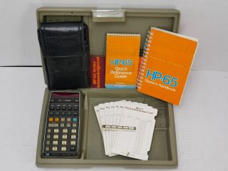 Hewlett Packard Hp - 65 Vintage Rpn Scientific Calculator W/ Cases And More
