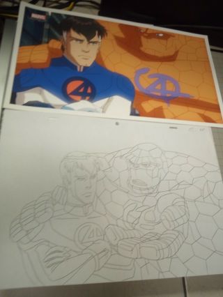 Fantastic Four Animation Mr.  Fantastic And Thing Marvel Production Concept Art