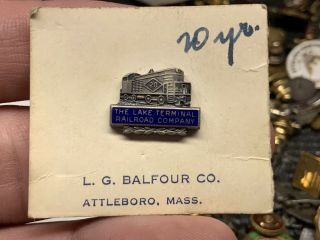 The Lake Terminal Railroad Company Sterling Balfour 20 Years Service Award Pin.