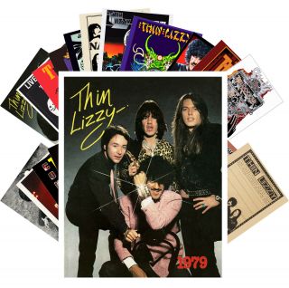 Postcards Pack [24 Cards] Thin Lizzy Rock Music Posters Vintage Cc1229