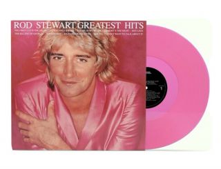 Rod Stewart Greatest Hits Lp - Exclusive Edition Pink Vinyl - Hype Sticker
