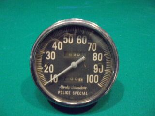 Police Speedometer Servicar Servi Panhead Harley Oem 45 Fl Flh Vintage