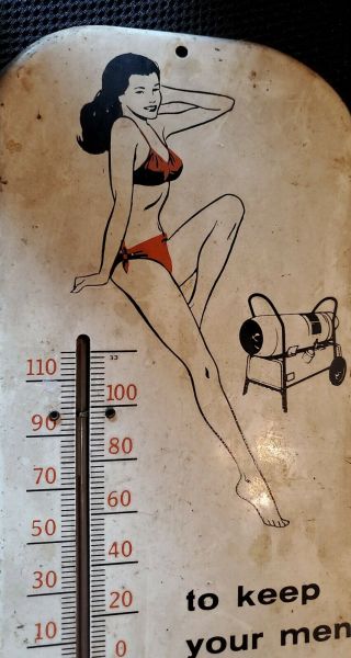 Vintage Master Portable Heater Advertising Thermometer.  Tilghman St Allentown PA 2