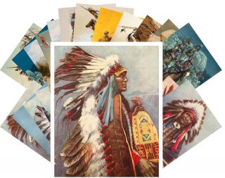 Postcards Pack [24 Cards] Indian Chief Native American Vintage Portrait Cc1024