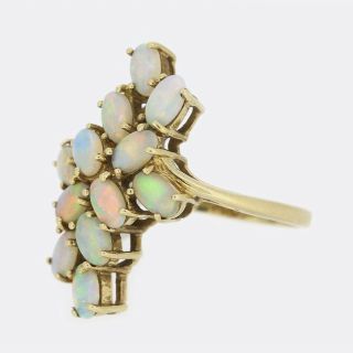 Vintage Opal Cluster Ring 9ct Yellow Gold 2