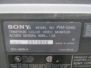 Sony PVM - 1354Q 13 