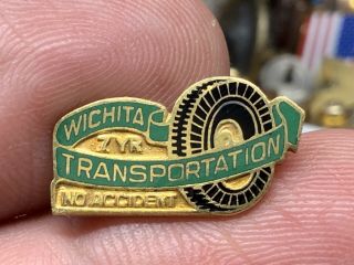 Wichita Transportation Vintage Very Rare Stunning 7 Years Of Service Award Pin.