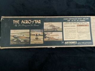 Vintage Airtronics Acro - Star Radio Controlled Biplane Kit Open Box