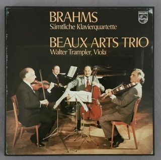 F363 Brahms Complete Piano Quartets Beaux Arts Trio 3lp Philips 6747 068 Stereo