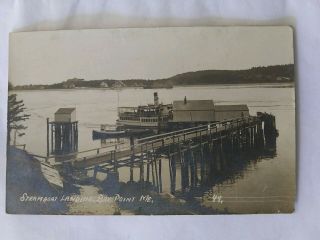 Rppc Bay Point Maine Steamboat Landing Eastern Illustarting Co.  Postcard Vintage