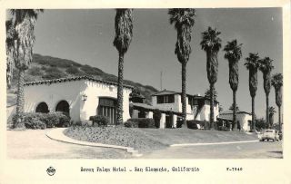 Rppc Seven Palms Motel San Clemente,  Ca Orange County C1940s Vintage Postcard