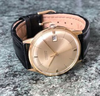 Stunning Vintage 1960s JUNGHANS AUTOMATIC Gold Plated Date Watch,  Fully 2