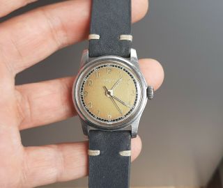 Vintage Lemania Cal.  2990 Military Steel Watch All Tropical Dial