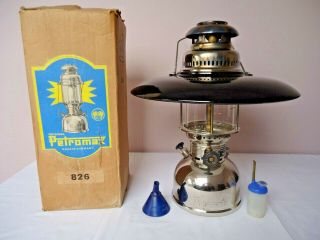 Vintage 1966 Petromax 826/350cp Kerosene Pressure Lantern &petromax Enamel Shade