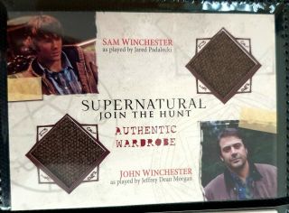 Supernatural Sam Winchester John Jared Padalecki Jeffrey Dean Morgan Costume Duo