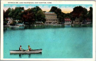 Kayrock Inn,  Lake Pocotopaug,  East Hampton Ct C1949 Vintage Postcard P22