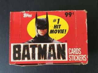 1989 Batman The Movie Trading Card Box 18 Jumbo Packs