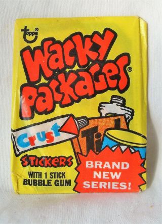 1975 Topps Wacky Packages Single Wax Pack 14 Series Ex Cond Nos