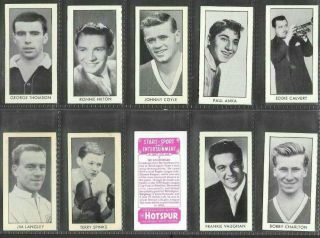 D.  C.  Thomson 1958 Entertainment Full 48 Card Set " Stars Of Sport,  Entertainment