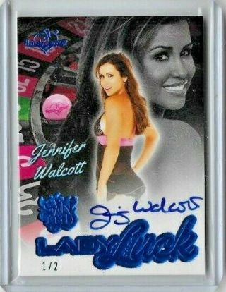 2020 Jennifer Walcott Benchwarmer Vegas Baby Lady Luck Auto Ed 1/2