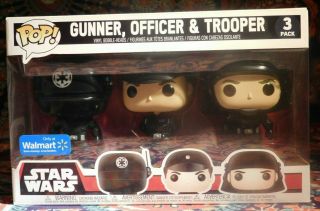 Funko Pop Star Wars Walmart Exclusive Death Star 3 Pk Officer,  Gunner & Trooper
