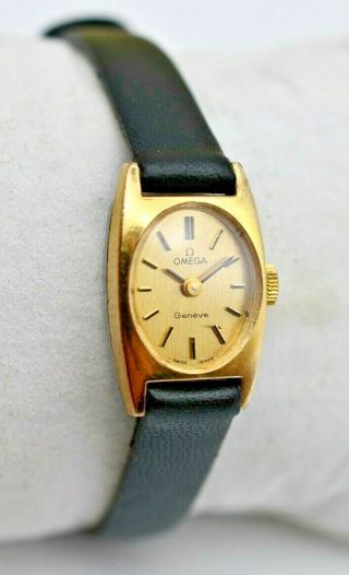 Vintage 1972 Ladies Omega Geneve Gold Plated Mechanical Watch 485,  Ref: 511.  362