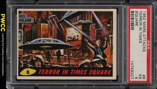 1962 Topps Mars Attacks Terror In Times Square 8 Psa 5 Ex