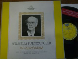 Wilhelm Furtwangler In Memoriam Bach - Haydn - Mozart.  Dgg