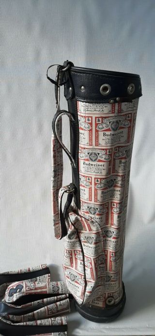 Very Rare Promo Vintage Budweiser Beer Golf Bag And Driver Covers - Hard To Find