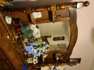 Solid Wood Bedroom Set.  Dresser,  Wardrobe,  Nightstand,  Queen Bed Frame