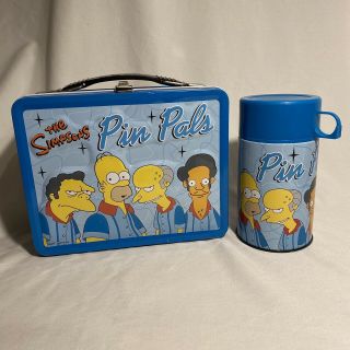 Neca 2001 The Simpsons Pin Pals Metal Lunch Box With Thermos,  196 - E