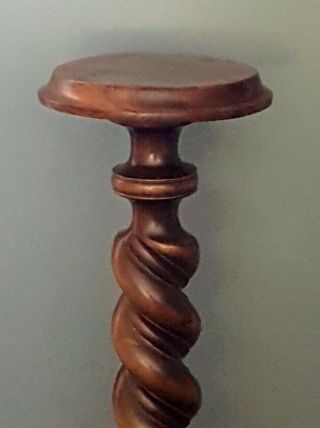 Vintage Solid Wood Barley Twist Pedestal Plant Stand Side Table 38 
