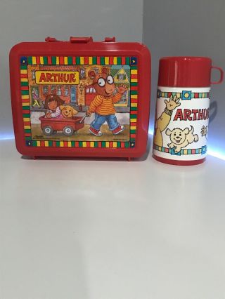 Vintage Pbs Arthur Lunchbox With Thermos By Aladdin - 1996 Marc Brown