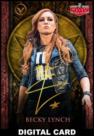 Topps Slam Wwe Becky Lynch Gold Signature Valor 2020 [digital Card] 100cc