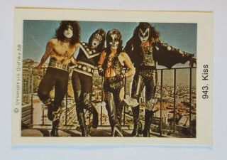 Scarce 1970s Kiss Vintage Swedish Dutch Gum Card Pop Star Samlarsaker Nation