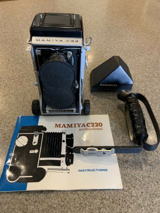 Vintage Mamiya C33 Professional Camera,  Handle & Porroflex