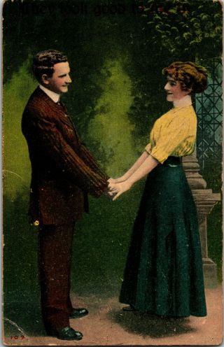 Vintage Victorian Post Card 1910s 109 " They Look Good To Me "