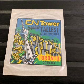 Vintage Decal Travel Cn Tower Toronto Canada Tallest Structure