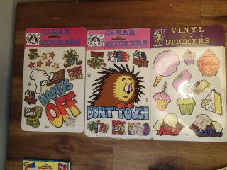 Vintage 1980 ' s Puffy Stickers Imperial Toy Decals Scratch Sniff W Album 2