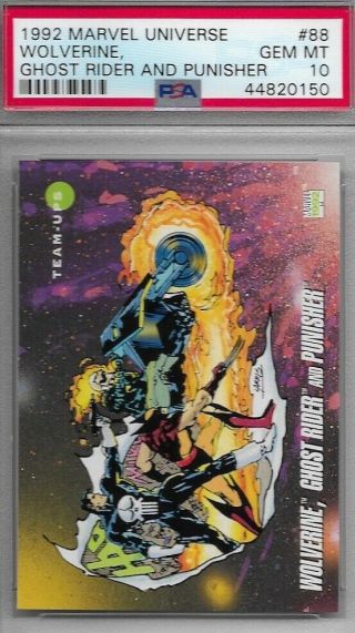 1992 Marvel Universe Wolverine Ghost Rider And Punisher 88 Psa 10 Gem