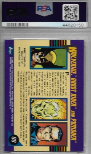 1992 Marvel Universe Wolverine Ghost Rider and Punisher 88 PSA 10 GEM 2