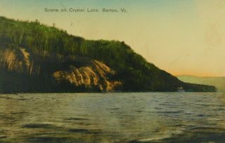 Scene On Crystal Lake Barton Vt.  Written On Posted Divided Back Vintage Postcard
