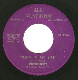 Northern Soul X Over 45 Prophecy " Rain In My Life " All Platinum Listen