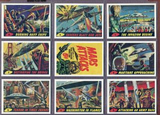 1984 Mars Attacks Reprint Set - Nm - Mt,  Plus 13 - Card Extension Set