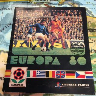 Vintage Europa 80 Football Card Album 100 Complete Figurine Panini Very Good