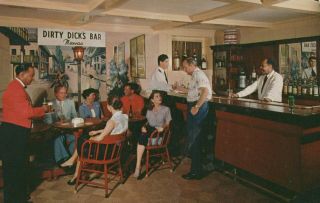 Dirty Dicks Bar In Nassau Bahamas The Caribbean Chrome Vintage Postcard