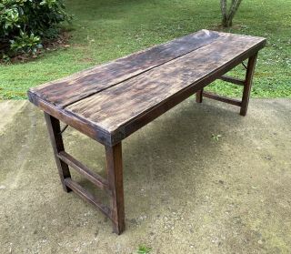 Vintage Rustic Wood Folding Table India Wedding,  Banquet,  Kitchen Dining,  Sofa,