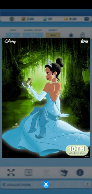 Topps Disney Collect Princess & The Frog Characters 10th Anniversary Set & Award
