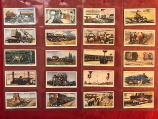 1938 W.  D.  & H.  O.  Wills Railway Equipment - Trains - F 50 Card Set - Tobacco Cards - Nrmint